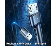 USAMS Kabel pleciony obrotowy U60 2A microUSB zielony - 1569074 - zdjęcie 3